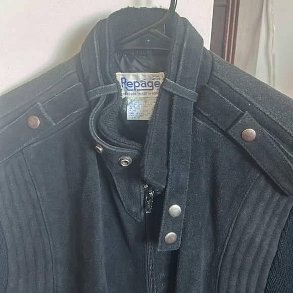 Repage Knit and Suede Mens Jacket - Picture 5 of 7